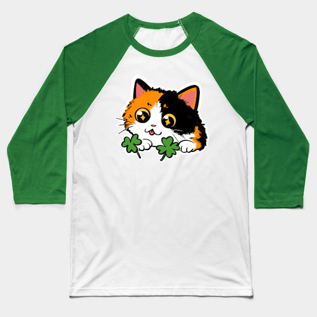 the lucky calico Baseball T-Shirt by hunnydoll